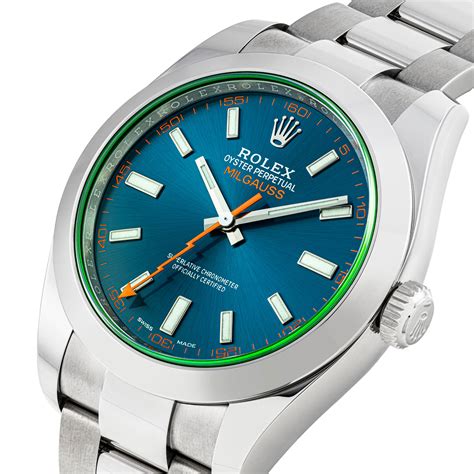 rolex blue milgauss 116400gv|Rolex Milgauss 116400gv price.